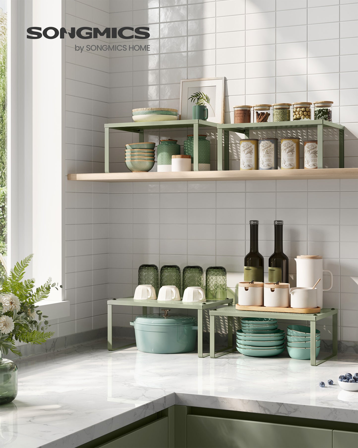 Set of 2 Stackable and Expandable Spice Racks