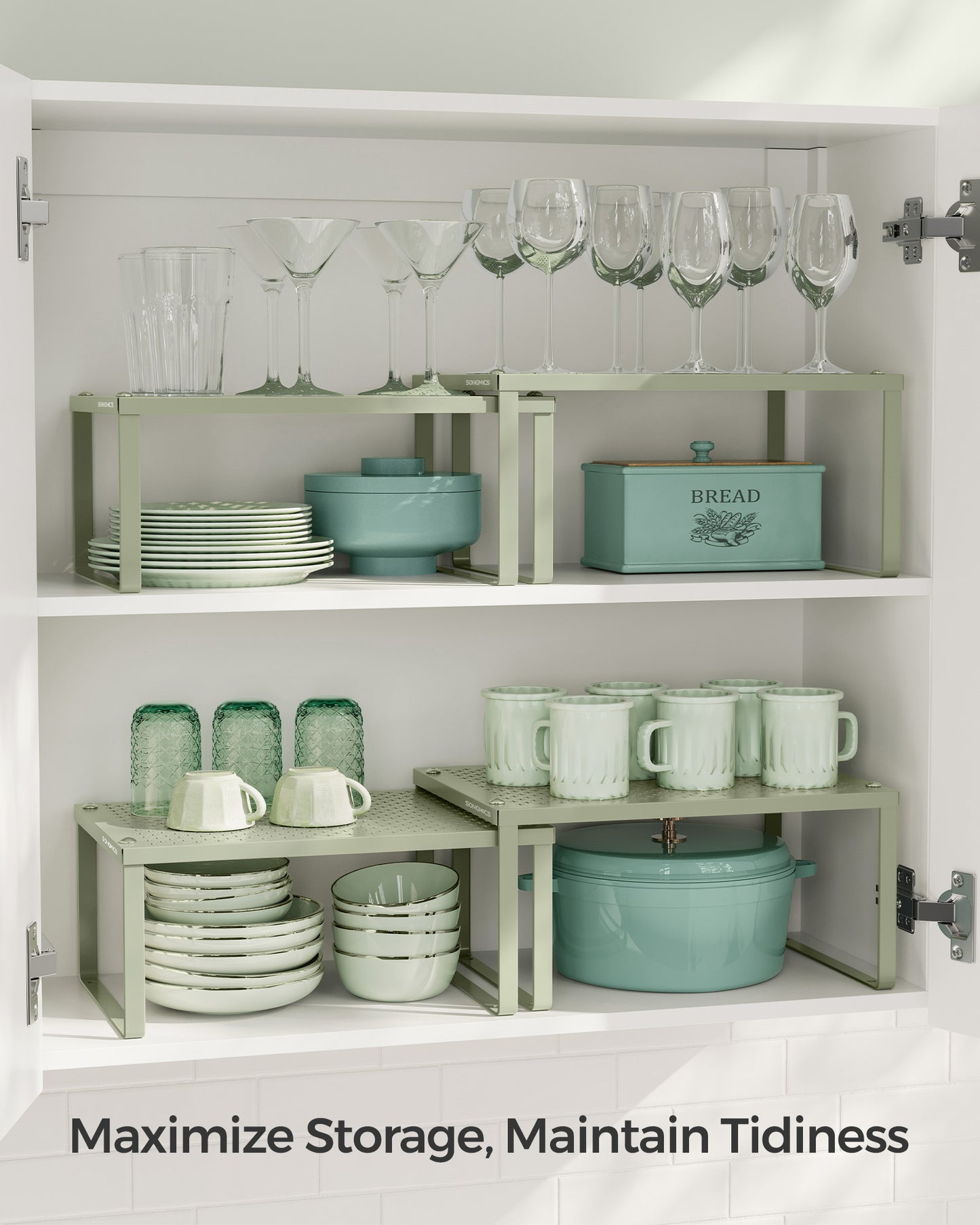 Set of 2 Stackable and Expandable Spice Racks