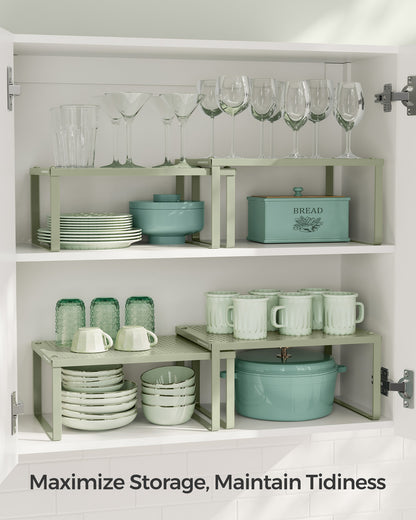 Set of 2 Stackable and Expandable Spice Racks
