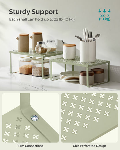 Set of 2 Stackable and Expandable Spice Racks