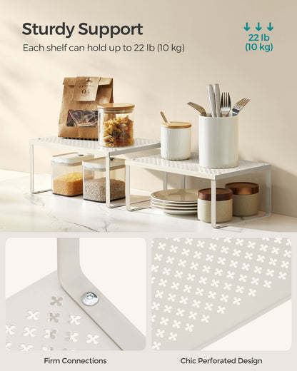 Set of 2 Stackable and Expandable Spice Racks