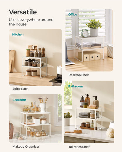 Set of 2 Stackable and Expandable Spice Racks