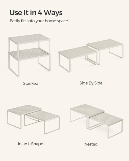 Set of 2 Stackable and Expandable Spice Racks