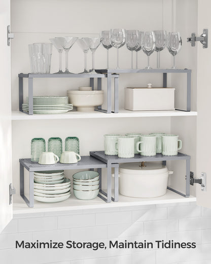 Cabinet Shelf Organizer, Stackable, Expandable