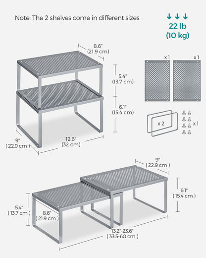 Cabinet Shelf Organizer, Stackable, Expandable