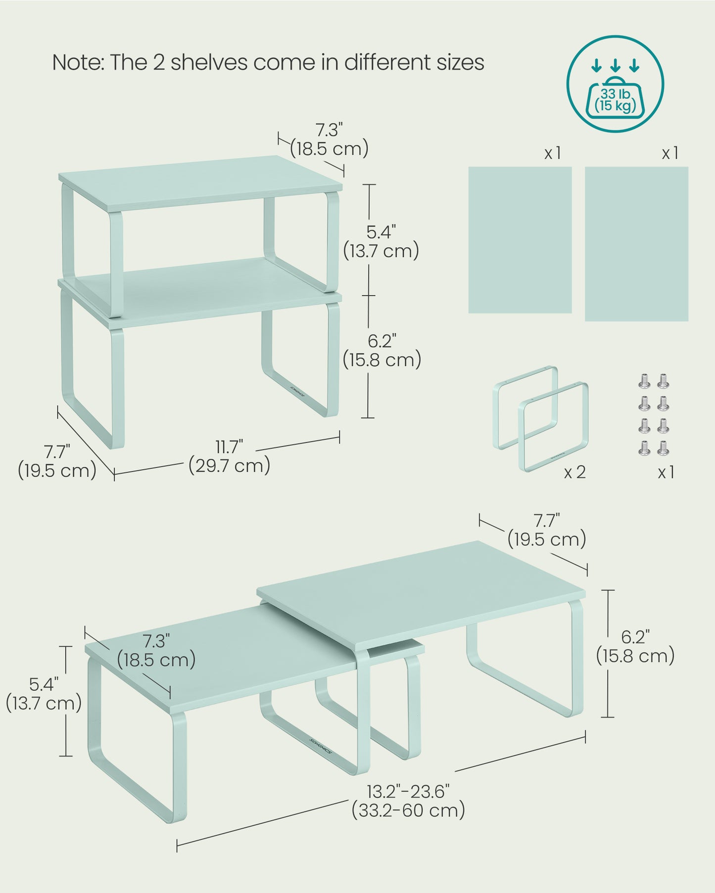 Cabinet Organizer Shelf, Set of 2 - image 6