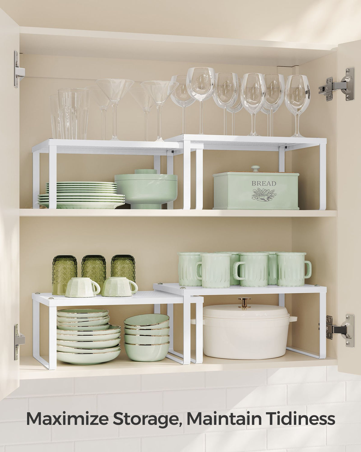 Cabinet Shelf Organizer, Stackable, Expandable