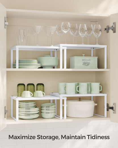 Cabinet Shelf Organizer, Stackable, Expandable