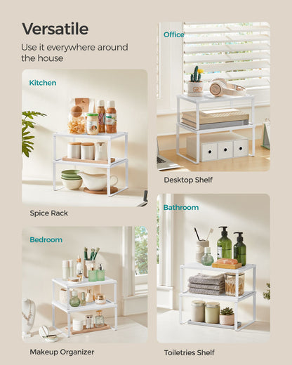 Cabinet Shelf Organizer, Stackable, Expandable