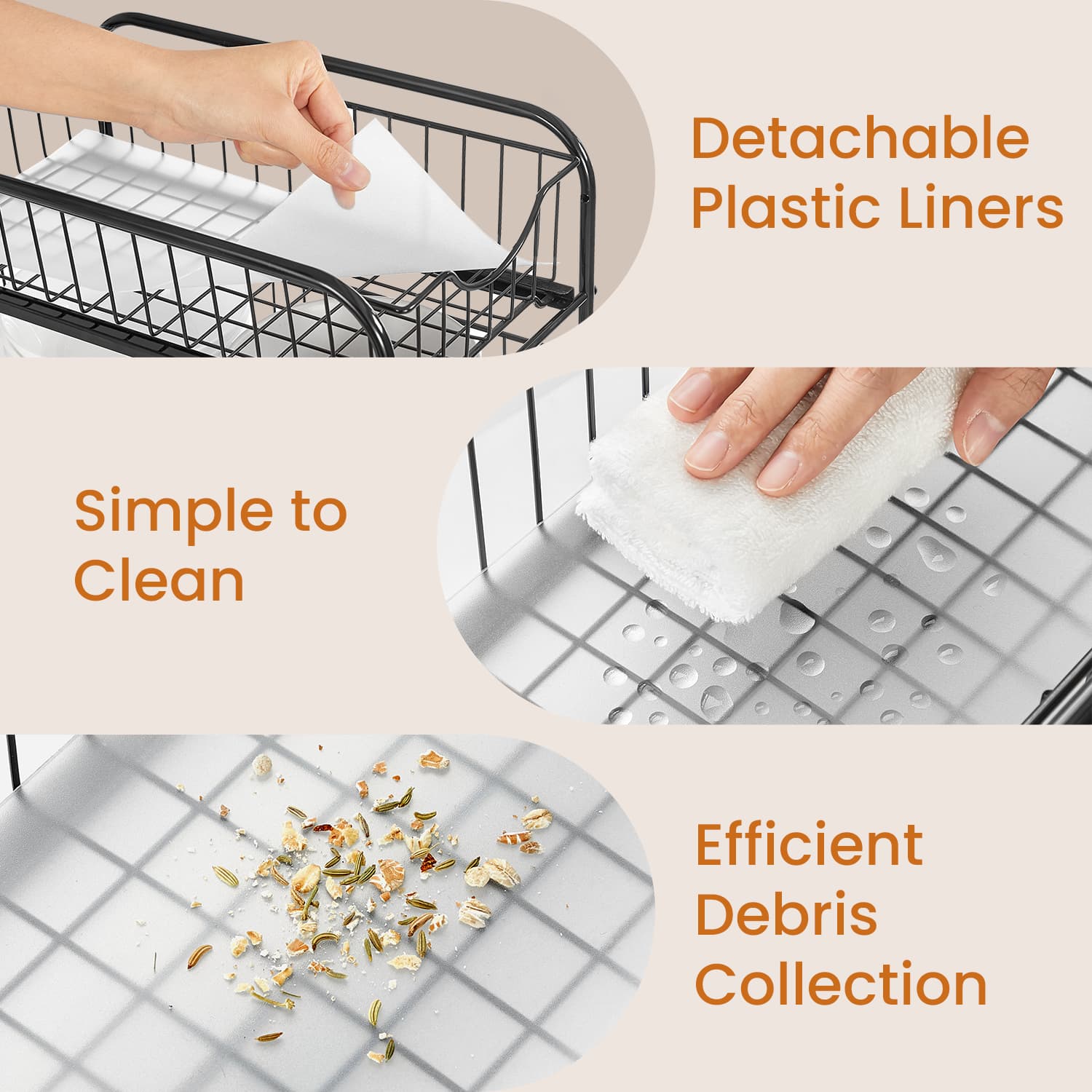 2-Tier Under Sink Organizer, Bathroom Kitchen Storage, 2 Sliding Baskets - image 11
