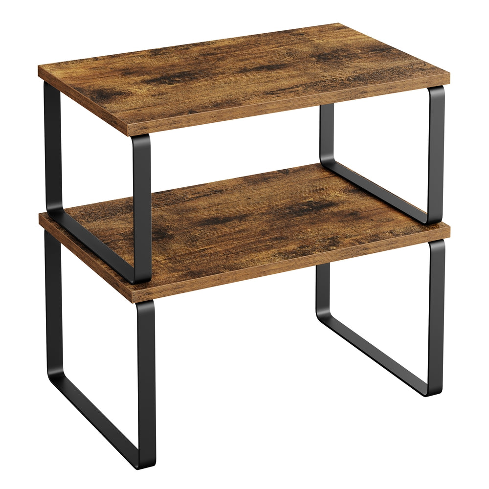 Set of 2 Cupboard Shelf Organisers Ink Black and Ebony Black - image 15
