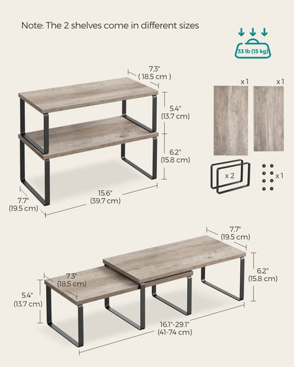 Set of 4 Kitchen Counter Shelves
