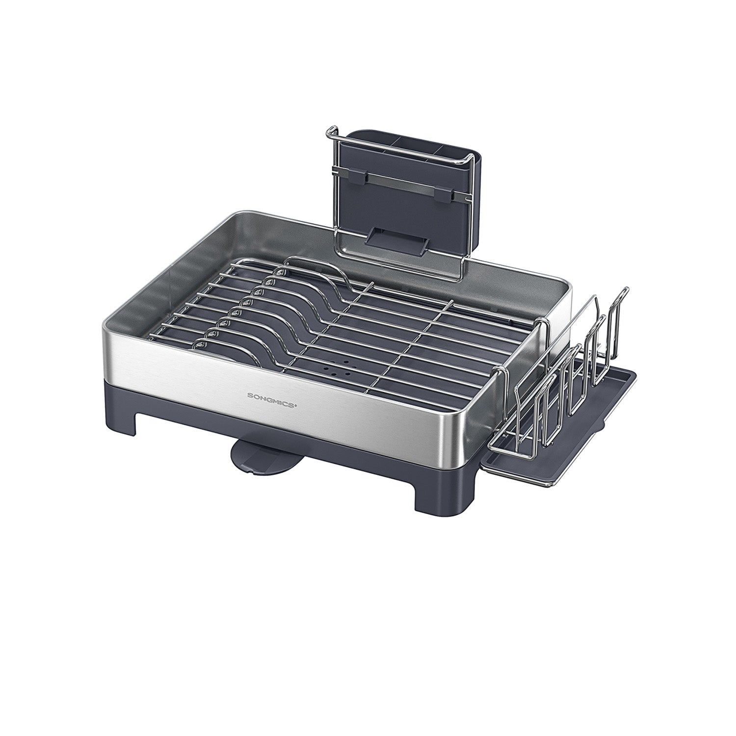 Premium Stainless Steel Dish Rack with Rotatable Spout