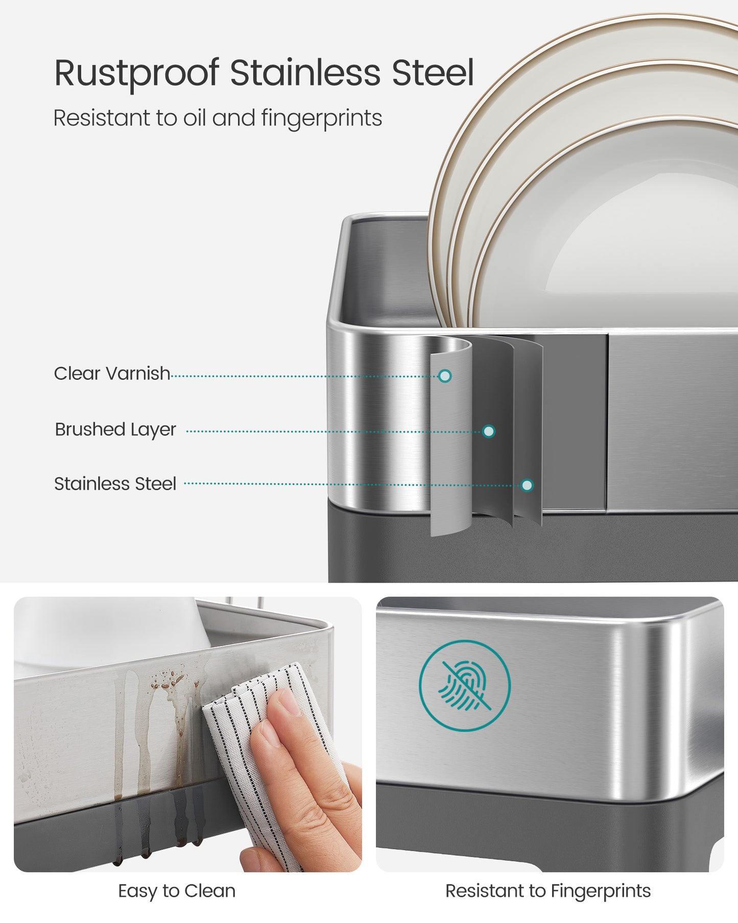 Expandable Dish Drying Rack for Kitchen Counter