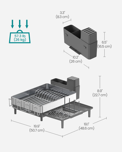 Expandable Dish Drying Rack for Kitchen Counter