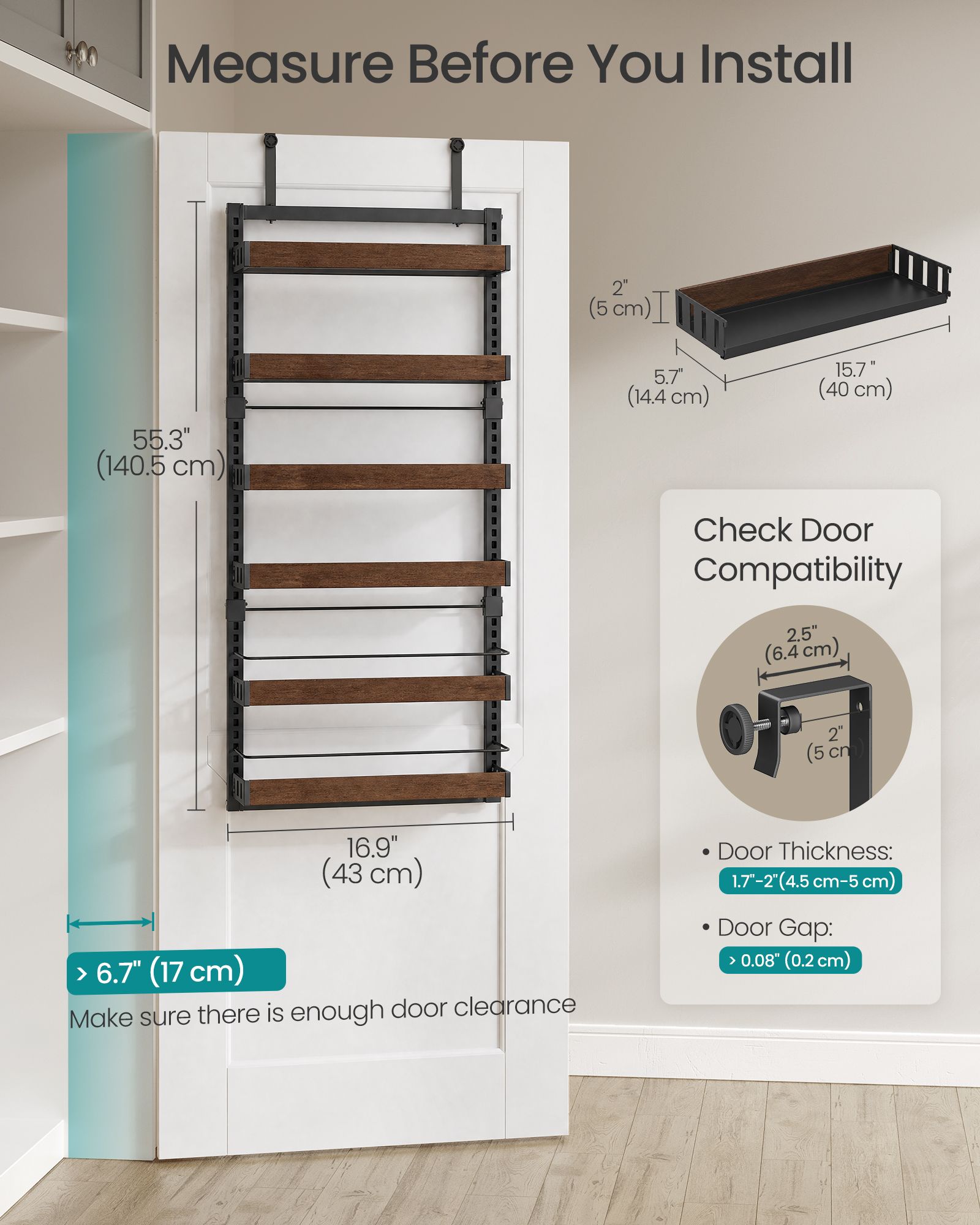 6-Tier Over the Door Pantry Organizer - image 8