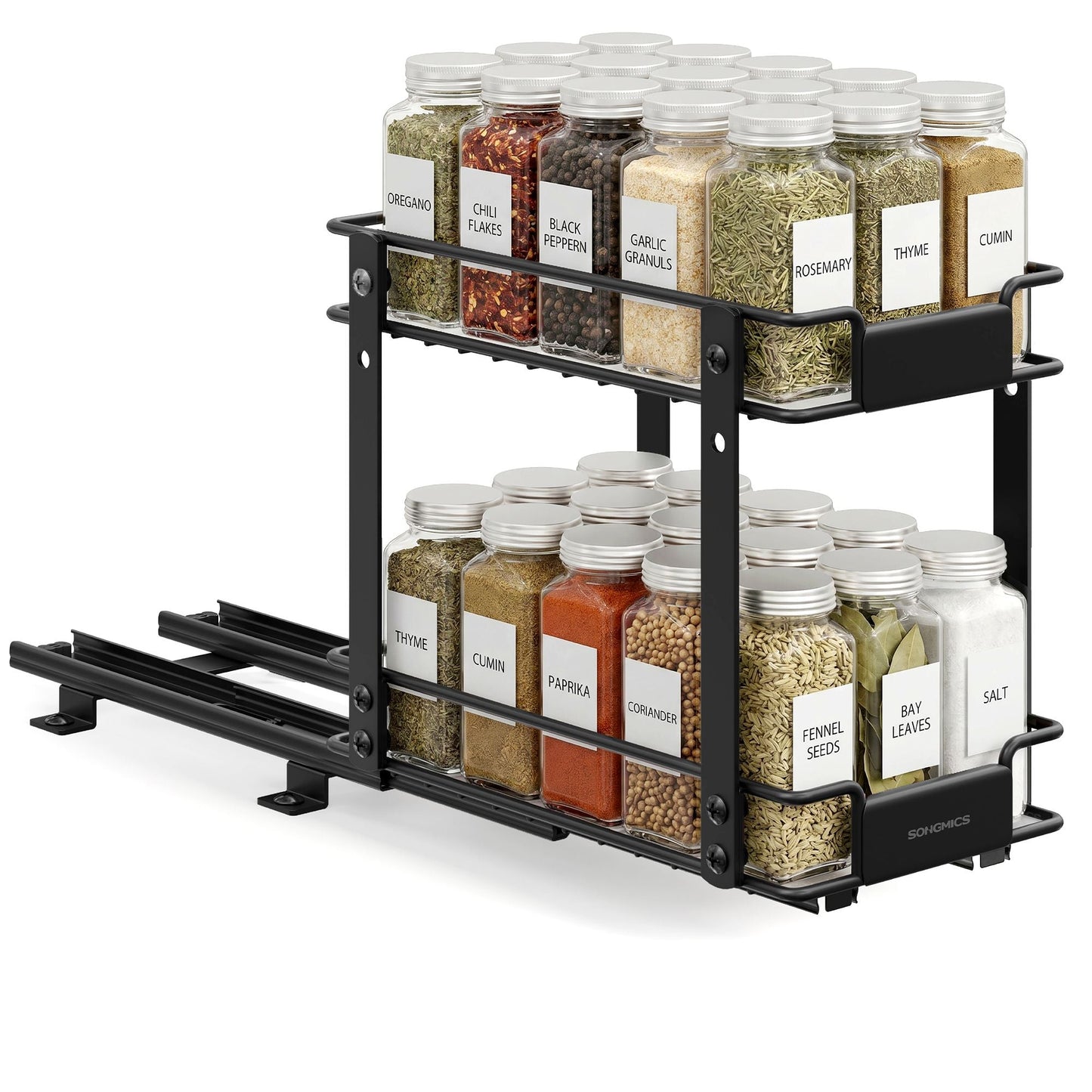 2 Tier Pull Out Spice Rack for inside Cabinets - image 9