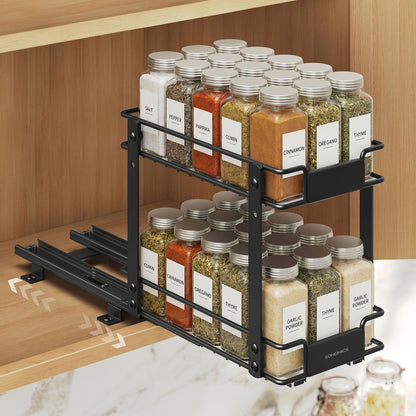 2 Tier Pull Out Spice Rack for inside Cabinets - image 1
