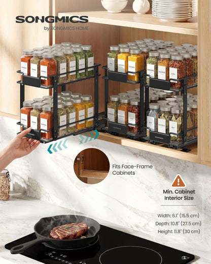 2 Tier Pull Out Spice Rack for inside Cabinets - image 2