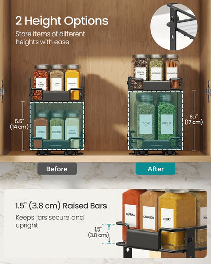 2 Tier Pull Out Spice Rack for inside Cabinets - image 6