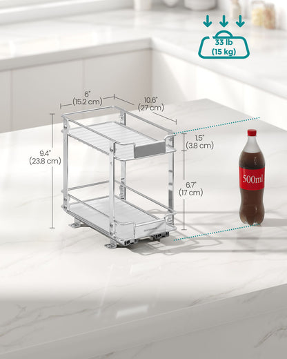 2 Tier Pull Out Spice Rack for inside Cabinets - image 2