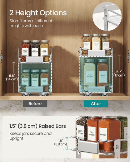 2 Tier Pull Out Spice Rack for inside Cabinets - image 3
