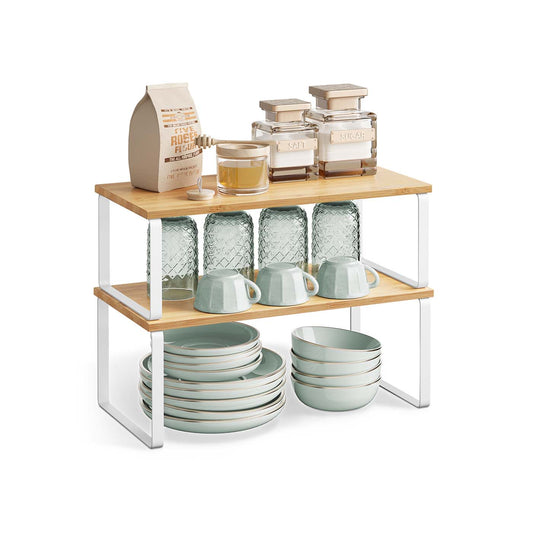 Set of 2 Cupboard Shelf Organisers - image 1
