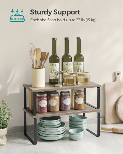 Set of 2 Kitchen Counter Shelves