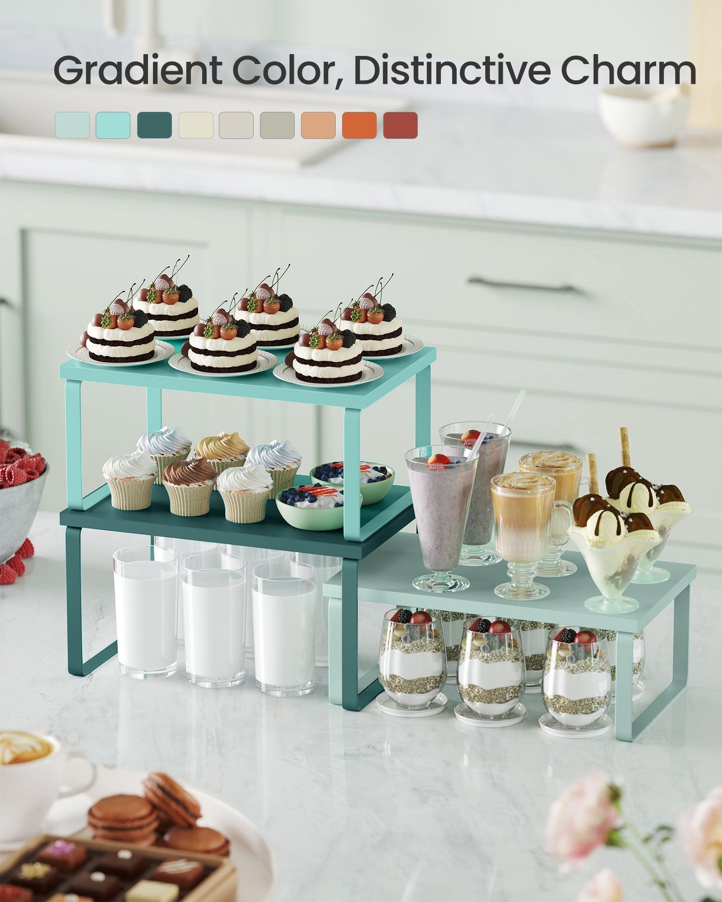 Set of 3 Kitchen Counter Shelves