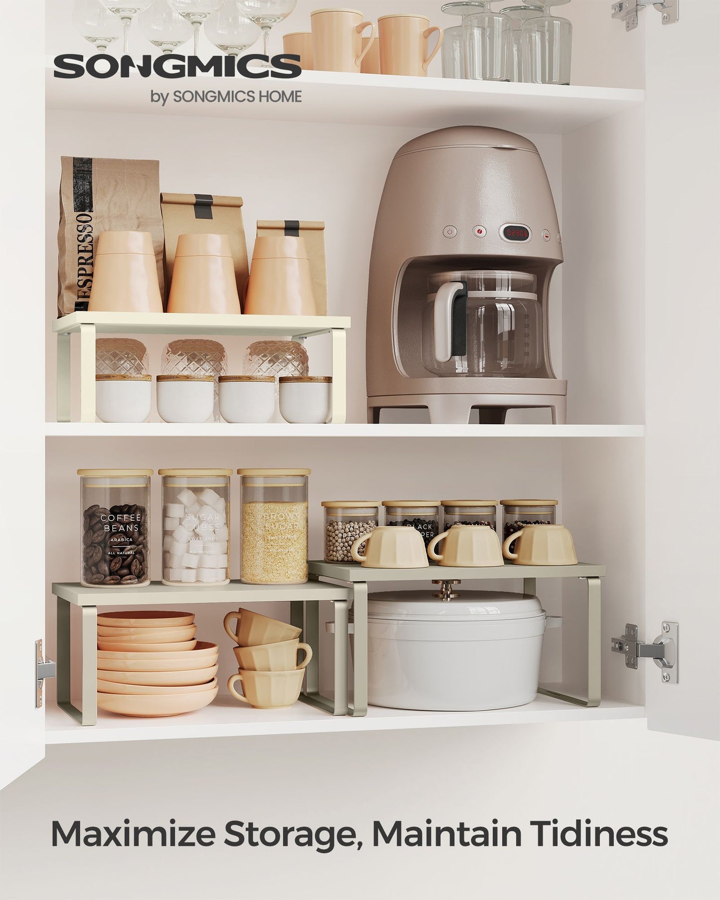 Set of 3 Kitchen Counter Shelves