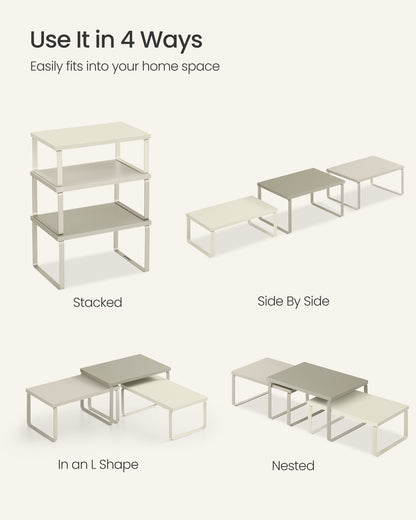 Set of 3 Kitchen Counter Shelves