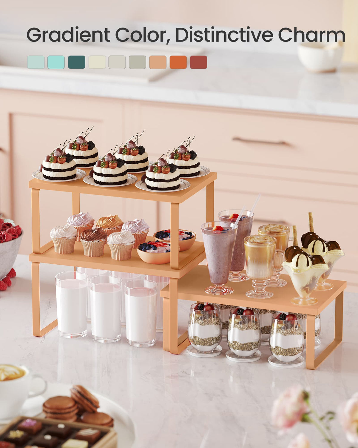 Set of 3 Kitchen Counter Shelves