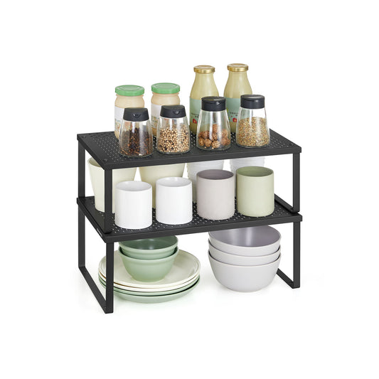 Set of 2 Metal Kitchen Spice Racks - HWLEXTRA 