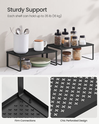 Set of 2 Metal Kitchen Spice Racks - HWLEXTRA 