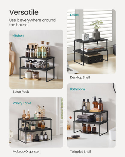 Set of 2 Metal Kitchen Spice Racks - HWLEXTRA 