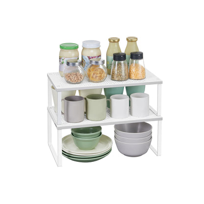 Set of 2 Metal Kitchen Spice Racks - HWLEXTRA 