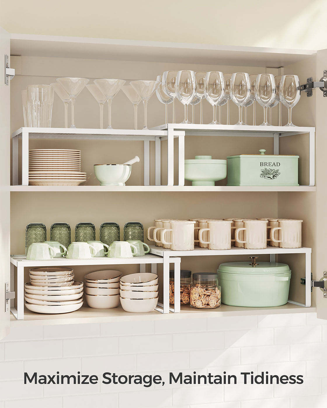 Set of 2 Metal Kitchen Spice Racks - HWLEXTRA 