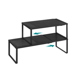 Set of 2 Expandable Kitchen Countertop Shelves