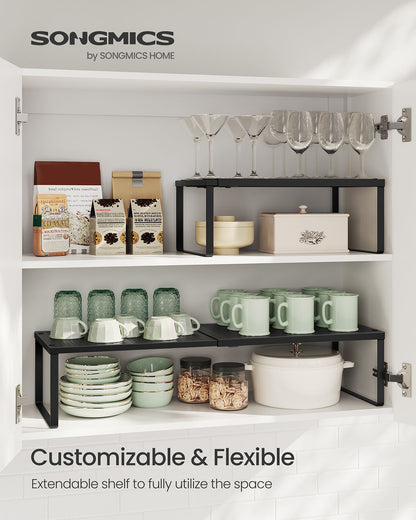 Set of 2 Expandable Kitchen Countertop Shelves