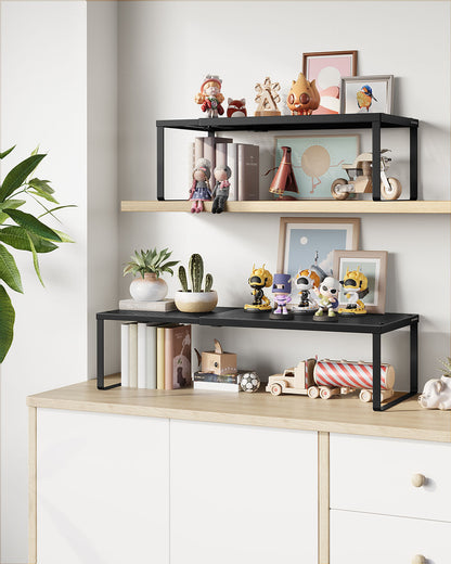 Set of 2 Expandable Kitchen Countertop Shelves