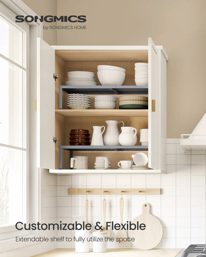 Set of 2 Expandable Kitchen Countertop Shelves