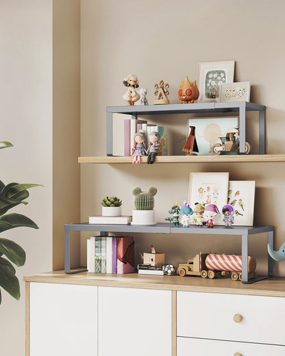 Set of 2 Expandable Kitchen Countertop Shelves