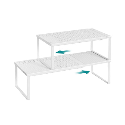 Set of 2 Expandable Kitchen Countertop Shelves