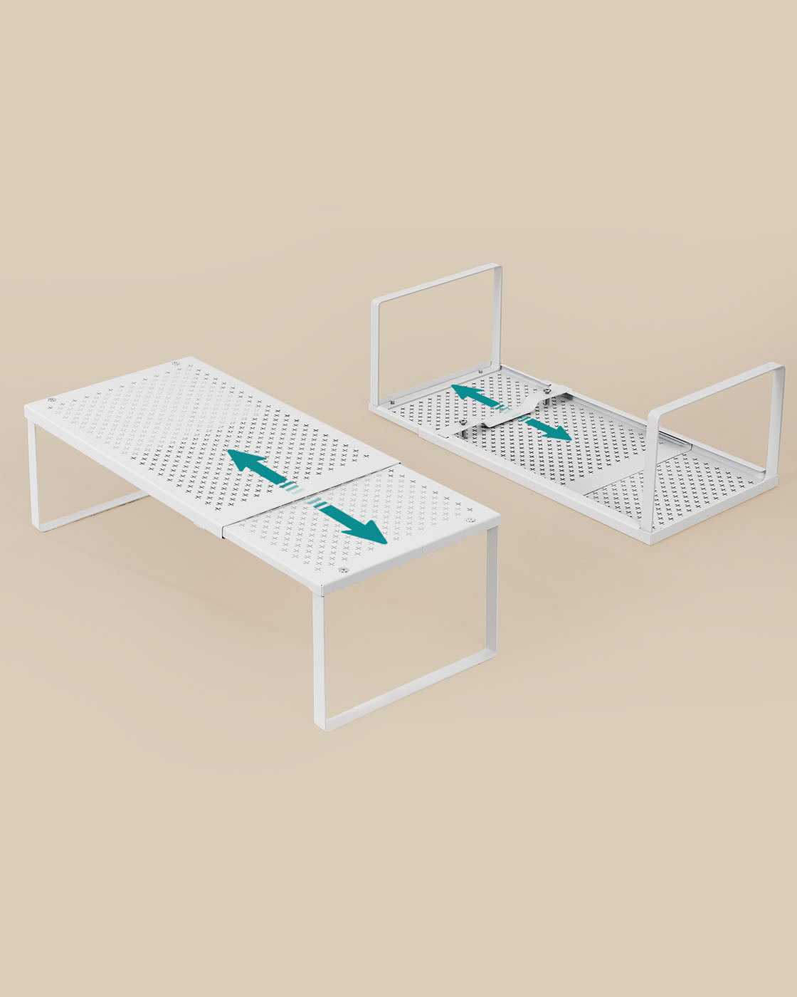 Set of 2 Expandable Kitchen Countertop Shelves