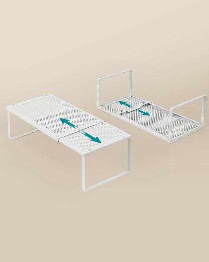 Set of 2 Expandable Kitchen Countertop Shelves