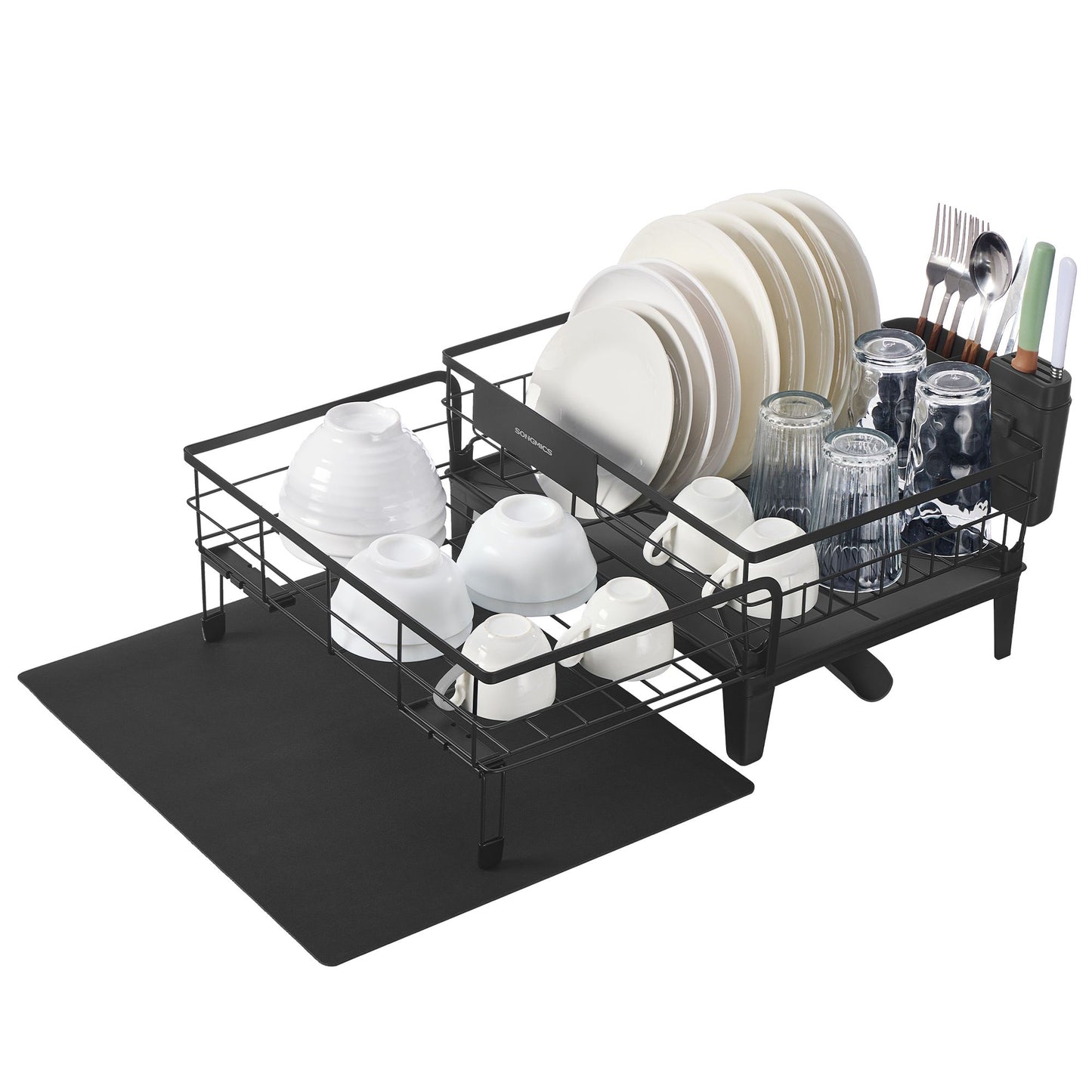 Dish Drying Rack, Kitchen Dish Rack, with Drainboard