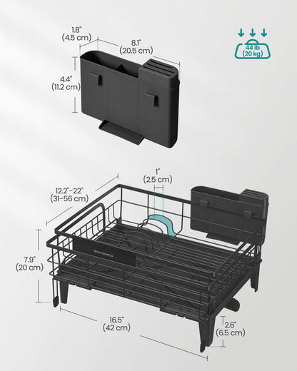 Dish Drying Rack, Kitchen Dish Rack, with Drainboard