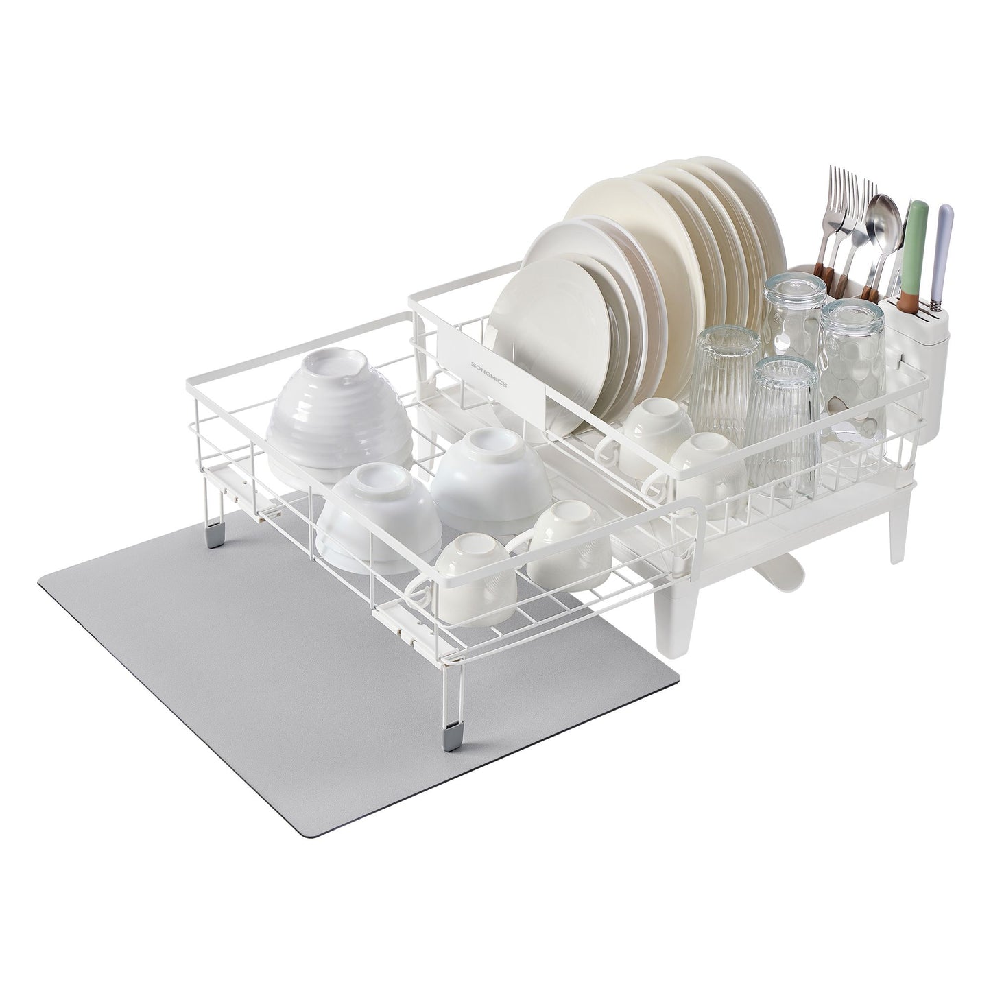 Dish Drying Rack, Kitchen Dish Rack, with Drainboard
