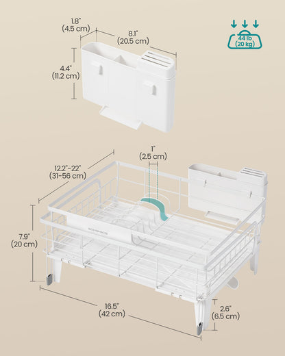 Dish Drying Rack, Kitchen Dish Rack, with Drainboard