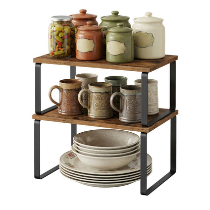 29.7 cm Cabinet Organizer Shelf, Set of 2 Kitchen Counter Shelves, Kitchen Storage - image 11